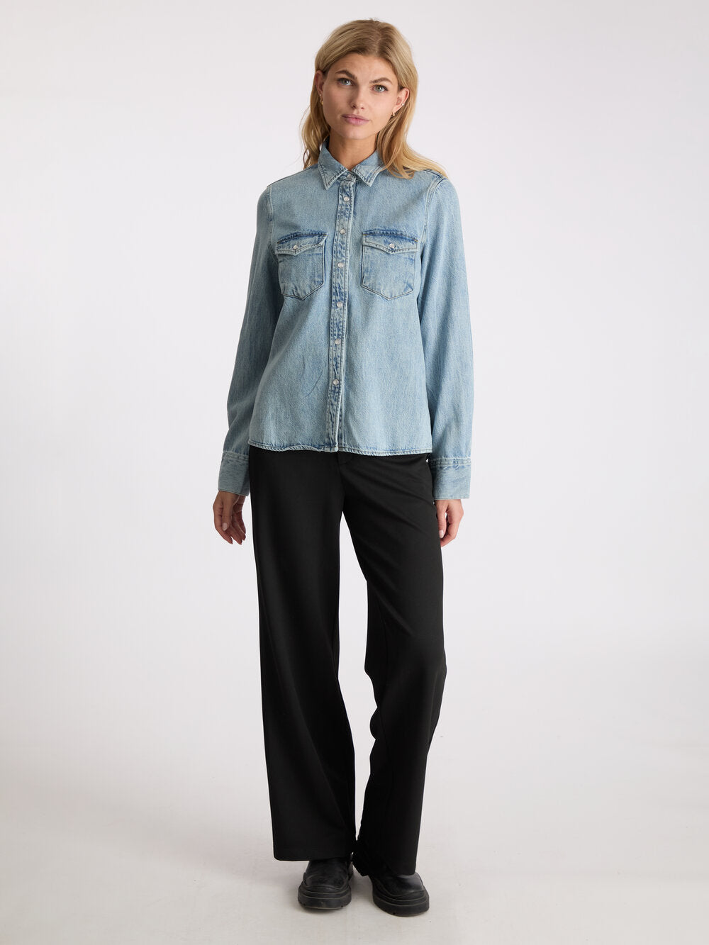 Roger Denim skjorte - Smoke Blue